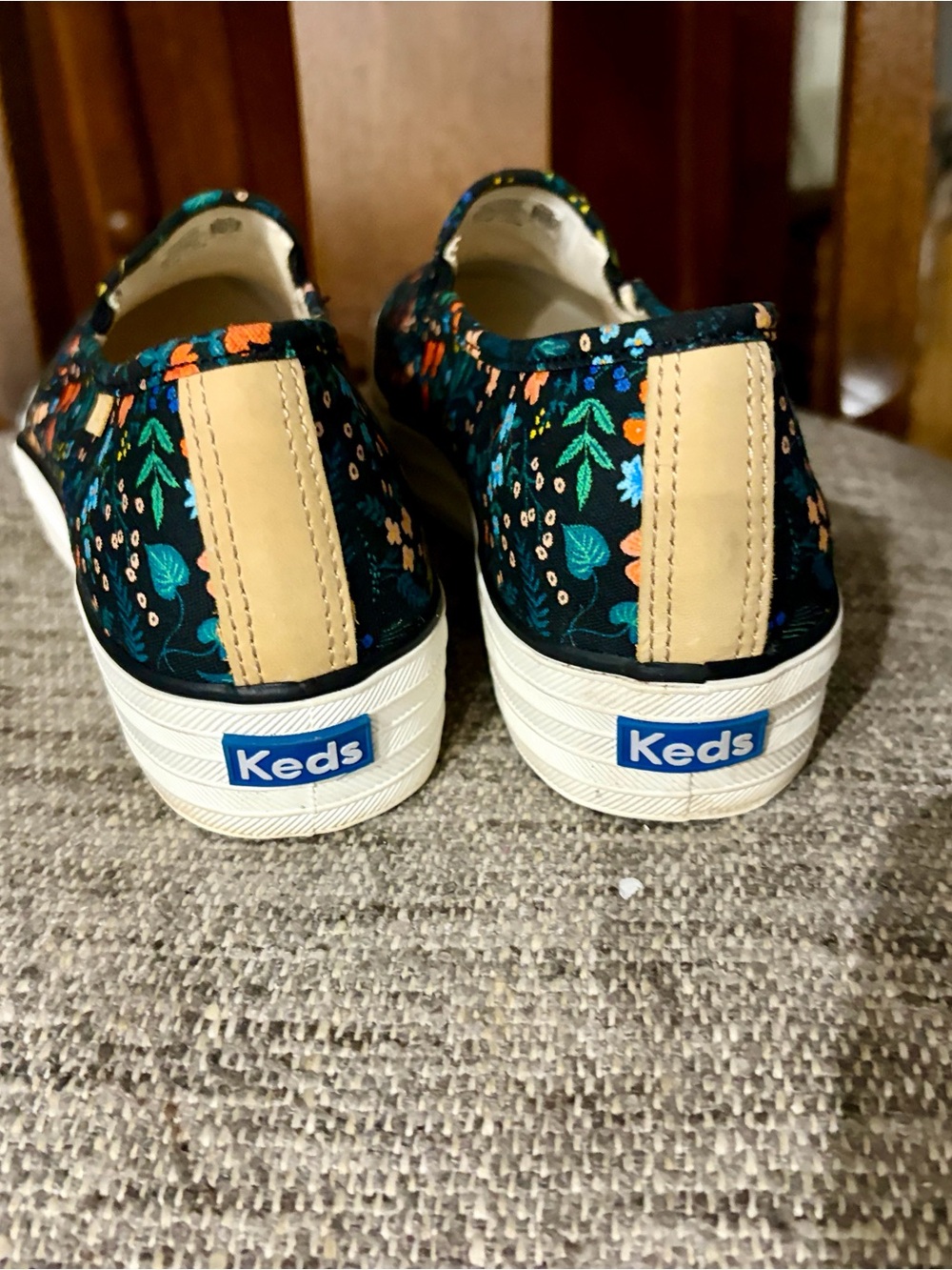 Keds Rifle Paper Women's Slip-On Floral Canvas Sneakers - Picture 4 of 9